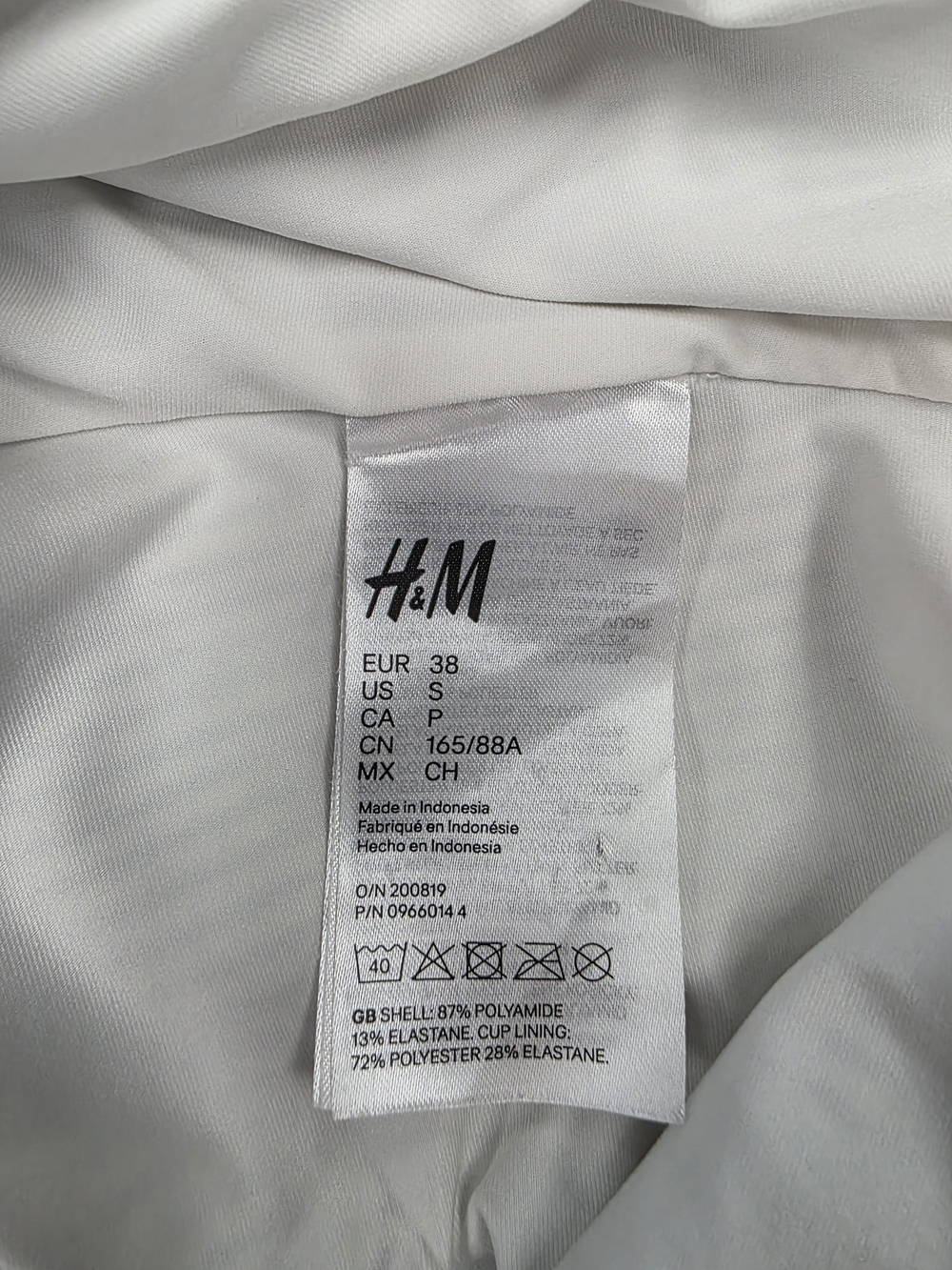 H&M Blue and White Striped Ruffle-Trim One-Piece Swimsuit - Picture 4 of 4